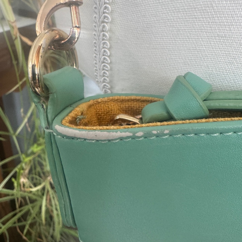 Spartina 449 Daufuskie Island Crossbody Bag Seafoam Green Geometric Linen Canvas - Picture 9 of 9